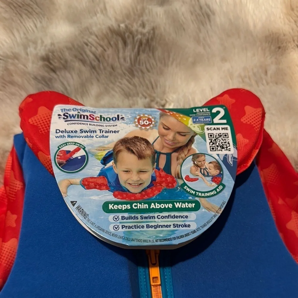 Kids Swim Vest - Blue and Red